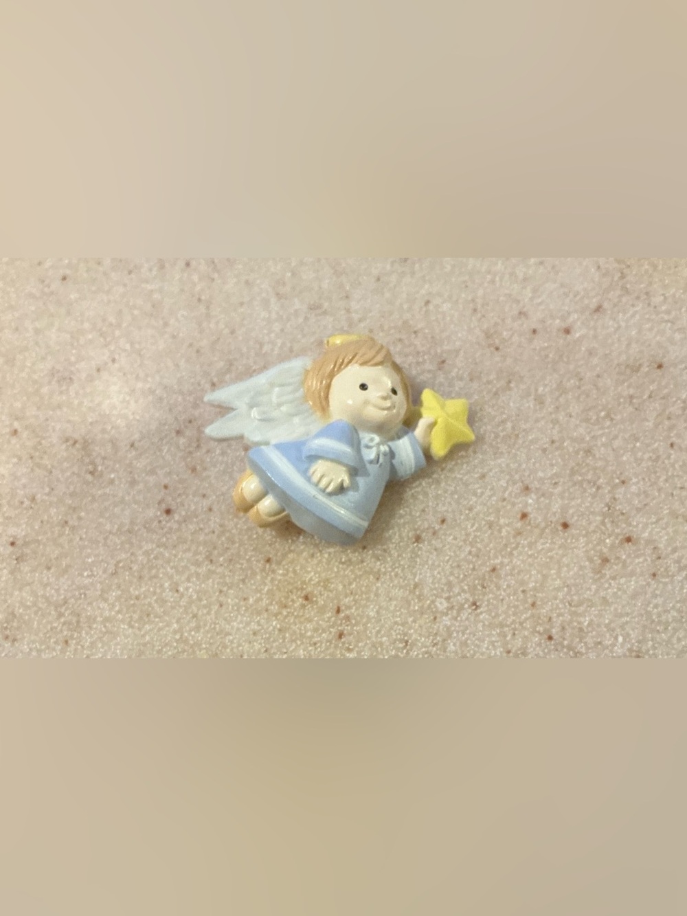 Cute Blue Angel Brooch with Yellow Star Accent Connections Inc .